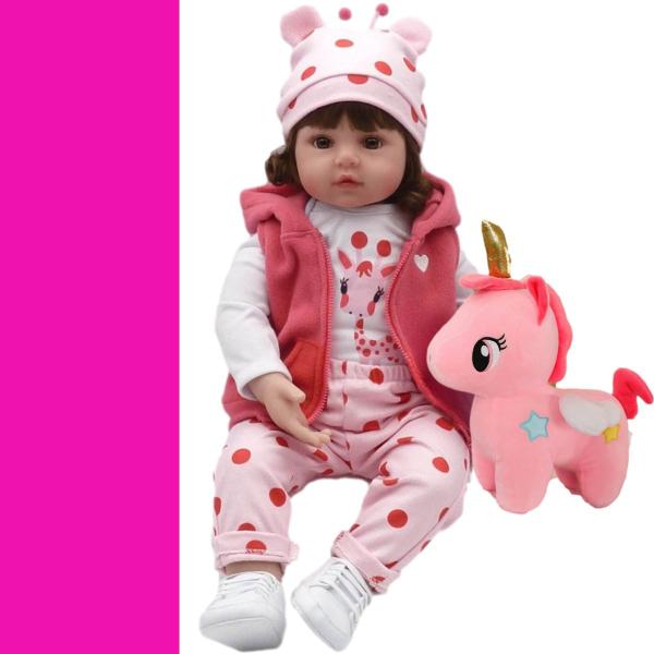 Imagem de Bebe Reborn Boneca Reborn Com pelúcia Marca New Happy