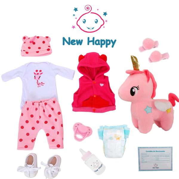 Imagem de Bebe Reborn Boneca Reborn Com pelúcia Marca New Happy