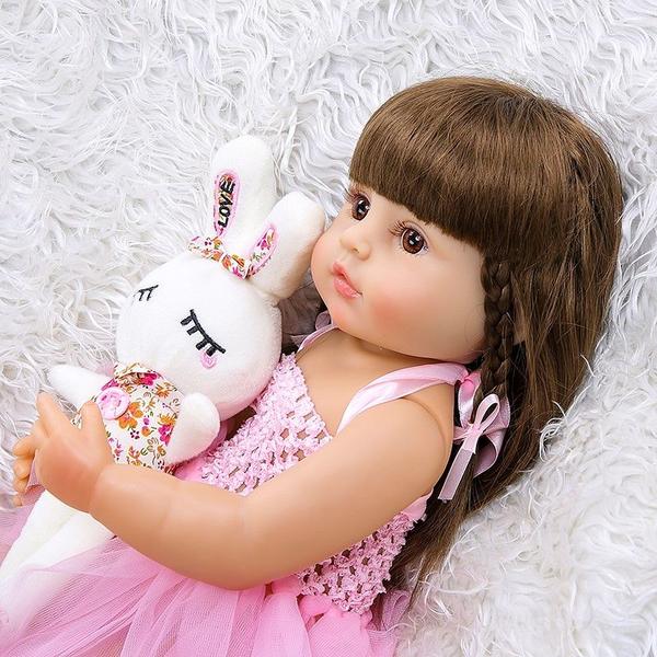 Imagem de Bebe Reborn Boneca Reborn Menina + Bichinho de Pelúcia