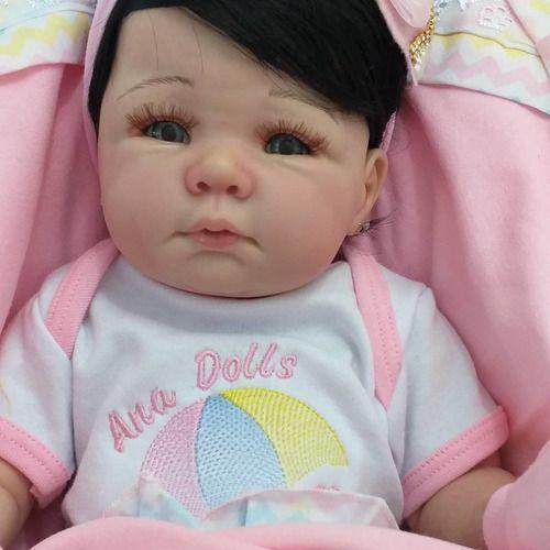 Bebê Reborn Boneca Silicone Hanna + Bolsa Maternidade - Ana Dolls Imagem de Bebê Reborn Boneca Silicone Hanna + Bolsa Maternidade
