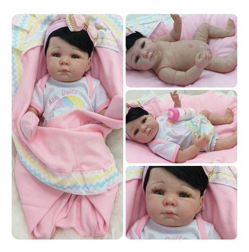 Bebê Reborn Boneca Silicone Hanna + Bolsa Maternidade - Ana Dolls Imagem de Bebê Reborn Boneca Silicone Hanna + Bolsa Maternidade