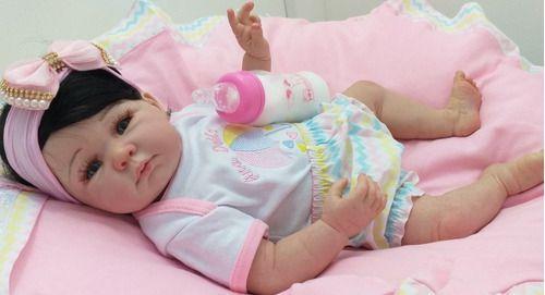 Bebê Reborn Boneca Silicone Hanna + Bolsa Maternidade - Ana Dolls Imagem de Bebê Reborn Boneca Silicone Hanna + Bolsa Maternidade
