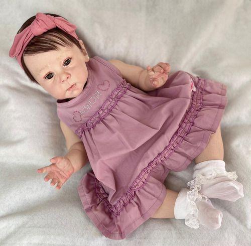 Bebe Reborn Boneca Silicone Realista Menina Fofa - Ana dolls Imagem de Bebe Reborn Boneca Silicone Realista Menina Fofa