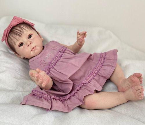 Bebe Reborn Boneca Silicone Realista Menina Fofa - Ana dolls Imagem de Bebe Reborn Boneca Silicone Realista Menina Fofa