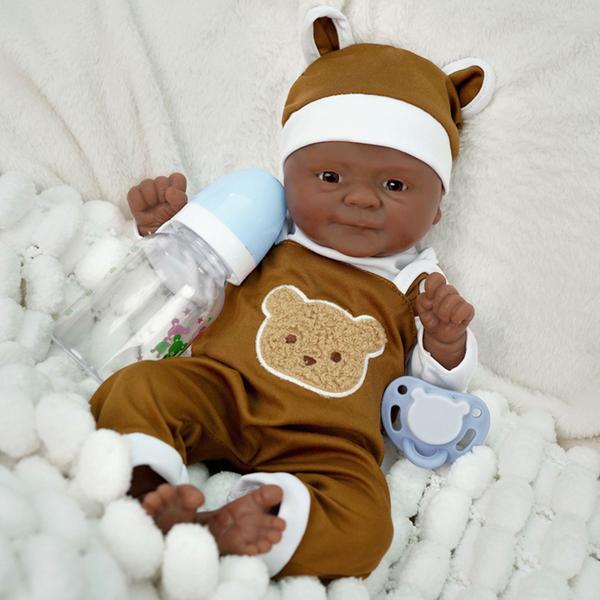 Bebê Reborn Boneca Silicone Sólido 35cm Brastoy Original Pode Tomar Banho Com Kit Conjunto de Roupa Chupeta Mamadeira e Pelúcia Imagem de Bebê Reborn Boneca Silicone Sólido 35cm Brastoy Original Pode Tomar Banho Com Kit Conjunto de Roupa Chupeta Mamadeira e Pelúcia