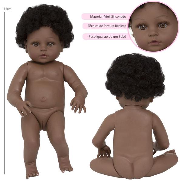 Imagem de Bebe Reborn Bonita Boneca Realista Vinil Siliconado Vestido