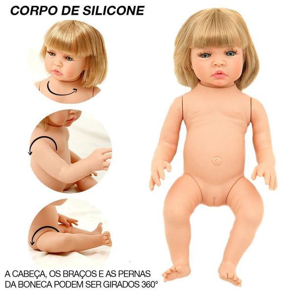 Imagem de Bebe Reborn Corpo Silicone Com Bolsa Maternidade + Enxoval