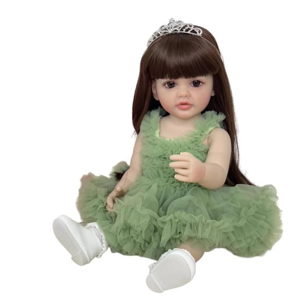 Imagem de Bebe Reborn Menina 100% Silicone 57 Cm - Isah