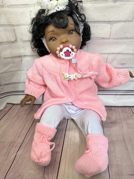 Imagem de Bebe Reborn menina Barata Negra Enxoxal premium + 20 Acessorios Exatamente Igual a Foto RS