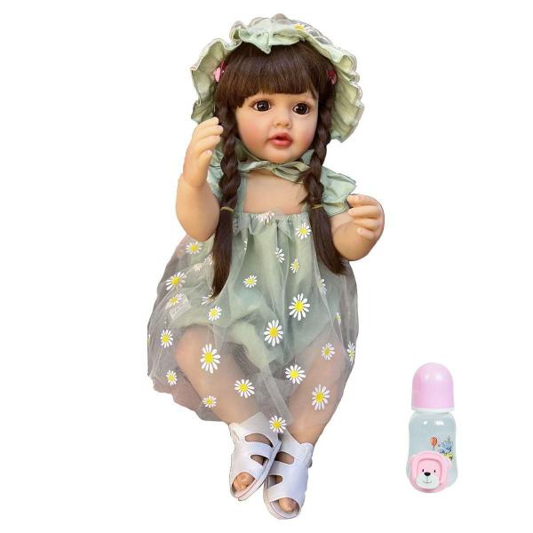 Imagem de Bebe Reborn Menina Boneca 100% Silicone - Luna Morena