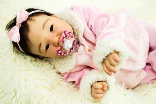 Imagem de  Bebe Reborn Menina Japonesa Real   Fio A Fio Com Enxoval 