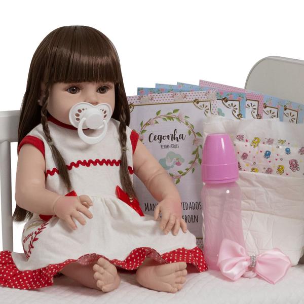 Imagem de Bebe Reborn Menina Laura Princesa Baby Alive Com Kit Itens