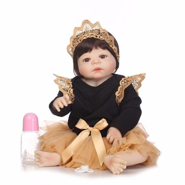 Imagem de Bebê Reborn Menina Realista 100% Silicone 57cm - Princesa