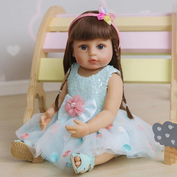 Imagem de Bebê Reborn Menina Realista 100% Silicone 57cm - Sofia