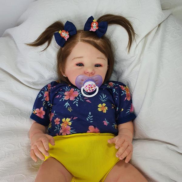 Imagem de Bebê Reborn Menina Realista Fio a Fio - Pronta Entrega