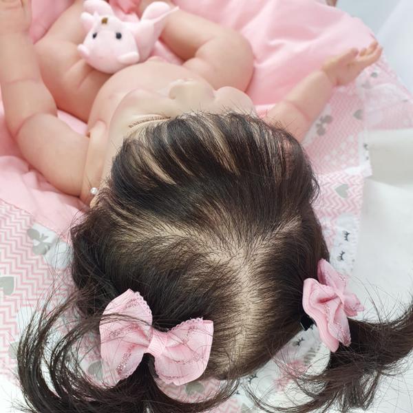Bebê Reborn Menina Realista Original - Mundo Azul e Rosa Imagem de Bebê Reborn Menina Realista Original