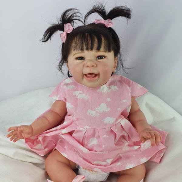 Bebê Reborn Menina Realista Original - Mundo Azul e Rosa Imagem de Bebê Reborn Menina Realista Original
