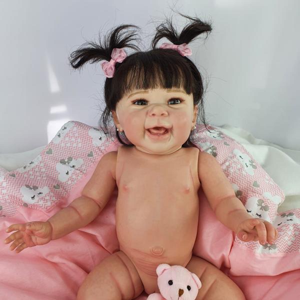 Bebê Reborn Menina Realista Original - Mundo Azul e Rosa Imagem de Bebê Reborn Menina Realista Original