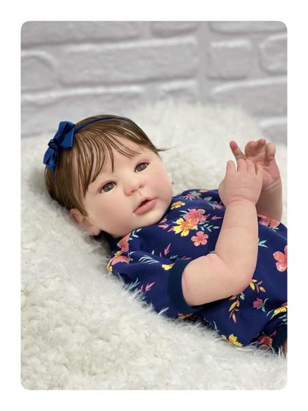 Bebê Reborn Menina Realista Princesa Luxo Realista - Mundo Azul e Rosa Imagem de Bebê Reborn Menina Realista Princesa Luxo Realista