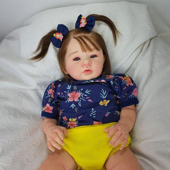 Imagem de Bebe Reborn Menina Super Realista Com Enxoval Completo