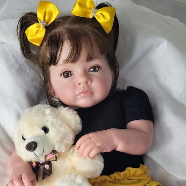 Imagem de Bebê Reborn Menina Super Realista Muito Linda Com Enxoval