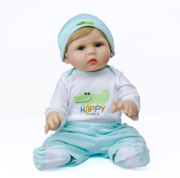 Imagem de Bebe Reborn Menino 100% Silicone 47 Cm - Lipe