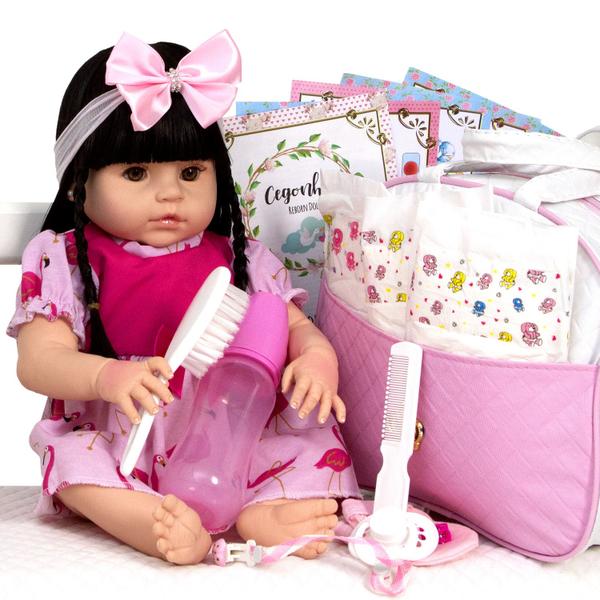 Imagem de Bebê Reborn Morena Baby Alive Silicone Real Enxoval Completo