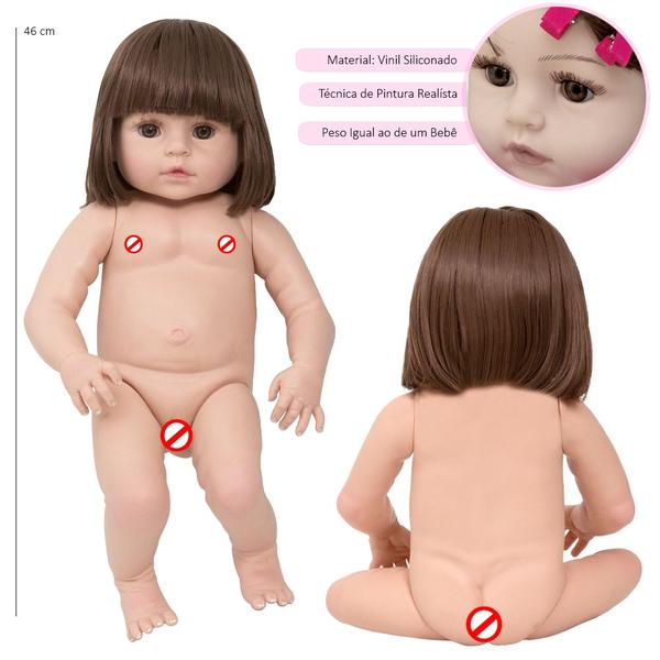 Imagem de Bebe Reborn Pandinha Laura 100% Silicone Linda 9 Acessórios