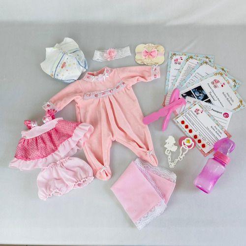Bebe Reborn Princesa Boneca Enxoval E Carrinho, Toma Banho - Ana Dolls Imagem de Bebe Reborn Princesa Boneca Enxoval E Carrinho, Toma Banho