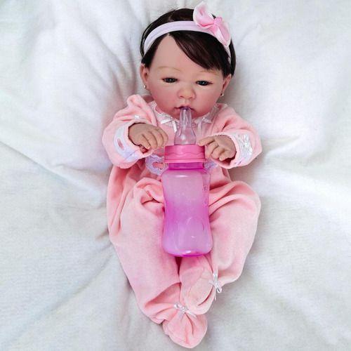 Bebe Reborn Princesa Boneca Enxoval E Carrinho, Toma Banho - Ana Dolls Imagem de Bebe Reborn Princesa Boneca Enxoval E Carrinho, Toma Banho