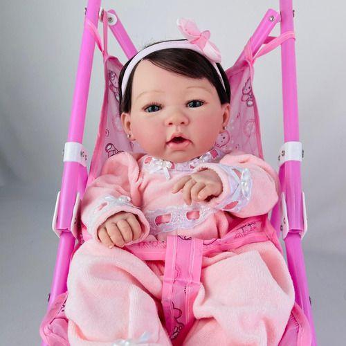 Bebe Reborn Princesa Boneca Enxoval E Carrinho, Toma Banho - Ana Dolls Imagem de Bebe Reborn Princesa Boneca Enxoval E Carrinho, Toma Banho