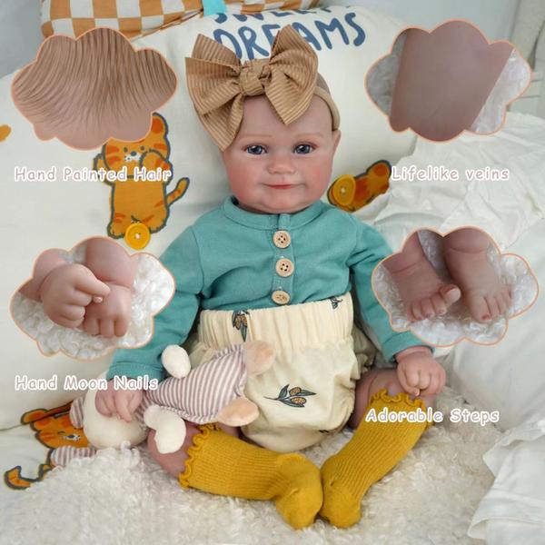 Imagem de Bebê Reborn Realista Brastoy Boneca de Silicone Kit Conjunto de Roupa Chupeta Mamadeira e Pelúcia Original Completo