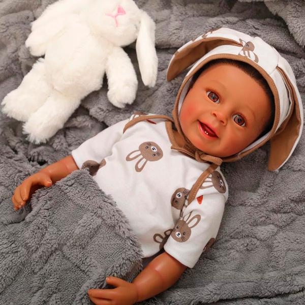 Imagem de Bebê Reborn Realista Brastoy Boneca ou Boneco Silicone Kit Conjunto de Roupa Chupeta Mamadeira e Pelúcia Original Completo