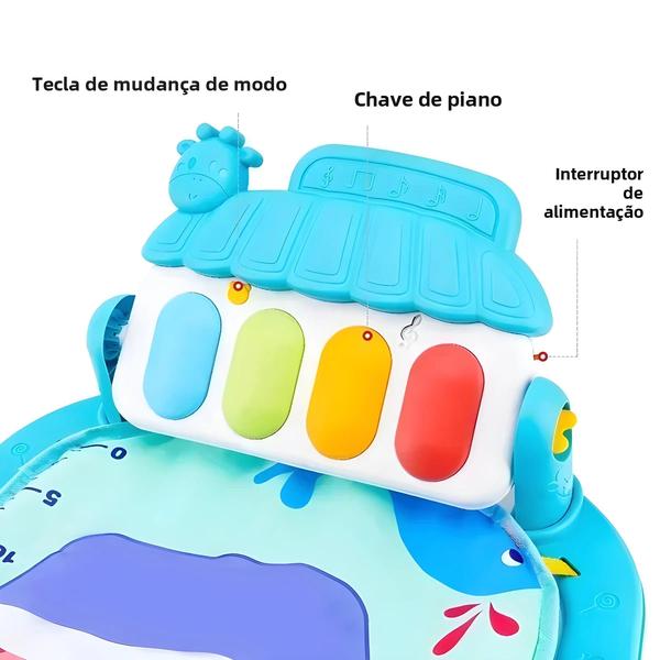 Imagem de Bebê Recém-nascido Fitness Jogar Ginásio Piano Rastejando Cobertor Pedal Jogo Almofada Educação