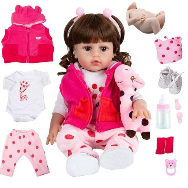 Bebê Sweetie Reborn (R) Menina Realista Silicone-doll 48cm - S3 Imagem de Bebê Sweetie Reborn (R) Menina Realista Silicone-doll 48cm
