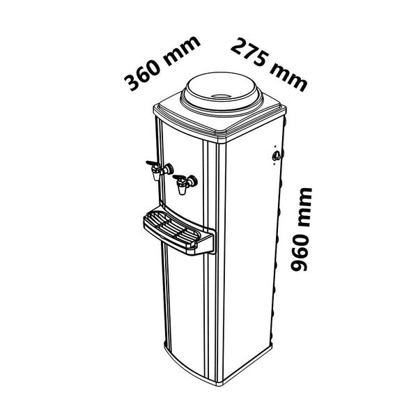 Imagem de Bebedouro Água Gelada Coluna Motor Compressor Inox Com Furador Galão Libell