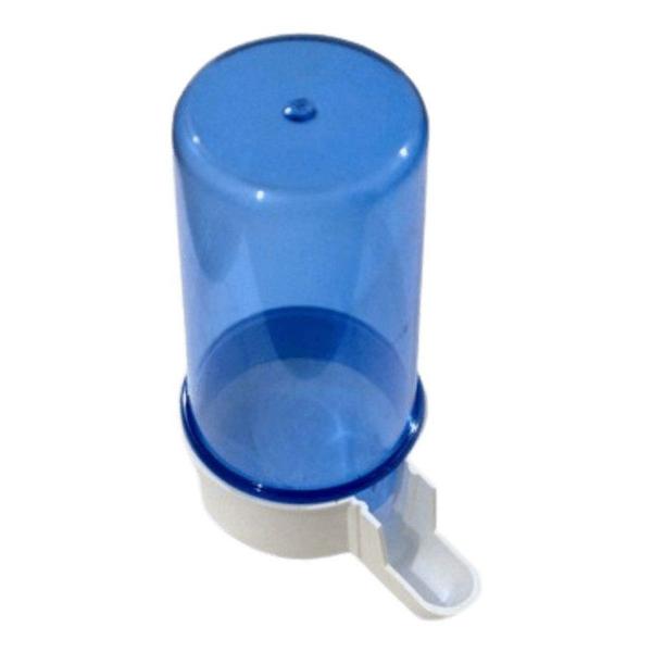 Imagem de Bebedouro Animalplast Médio 200ml - Malha Fina - Azul Com Base Branca