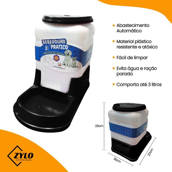 Bebedouro Automatico Flex Cachorro Alvorada 3 litros Imagem de Bebedouro Automatico Flex Cachorro Alvorada 3 litros