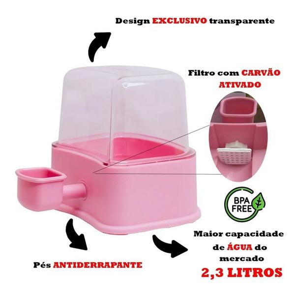 Imagem de Bebedouro Automático Para Cães Gatos Sem Molhar 2,3 Litros Petlon