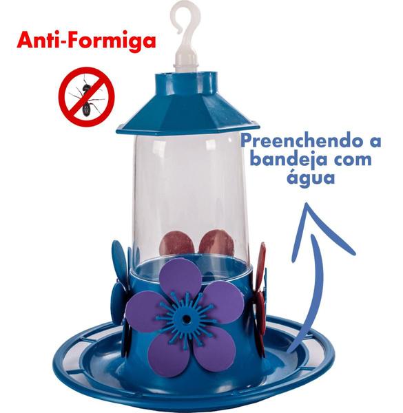 Imagem de Bebedouro Beija-flor Luxo Chapéu e Poleiro 250ml - Cores