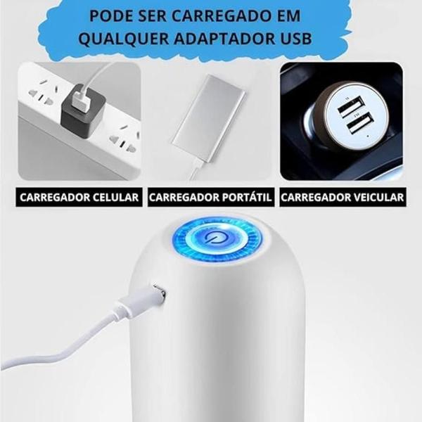 Imagem de Bebedouro Bomba Elétrica Para Galão De Água Recarregável Usb Envio Rápido