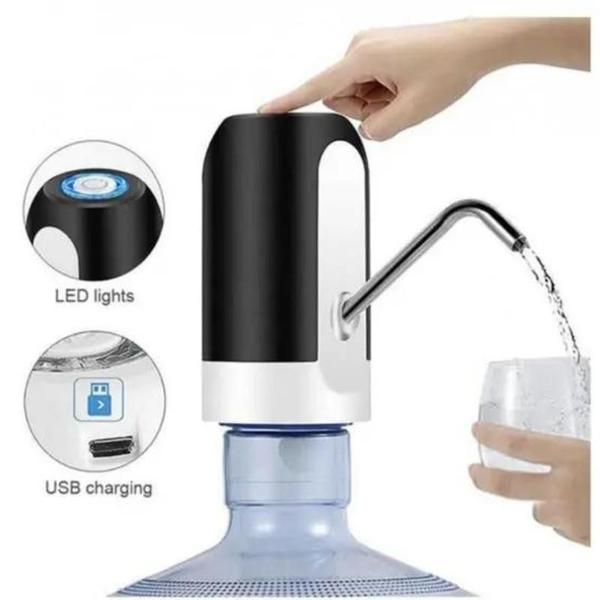 Imagem de Bebedouro bomba elétrica USB Botão Automático agua recarregável dispenser Universal Carregamento