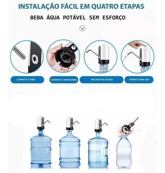 Imagem de Bebedouro branco bomba elétrica usb puxador de água bebedor - BOMBINHA