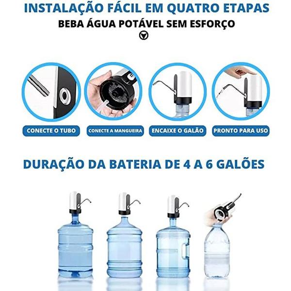 Imagem de Bebedouro Com Torneira Elétrica Recarregável Galão Água 20l