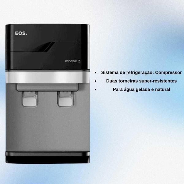 Imagem de Bebedouro Compressor de Garrafão Mesa Eos EBC01P Preto 220V