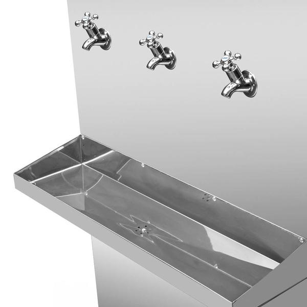 Bebedouro De Água 100L 3 Torneiras Inox Frisbel Imagem de Bebedouro De Água 100L 3 Torneiras Inox Frisbel