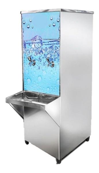 Bebedouro de Coluna Industrial 50 Litros Inox Frisbel 127V Imagem de Bebedouro de Coluna Industrial 50 Litros Inox Frisbel 127V