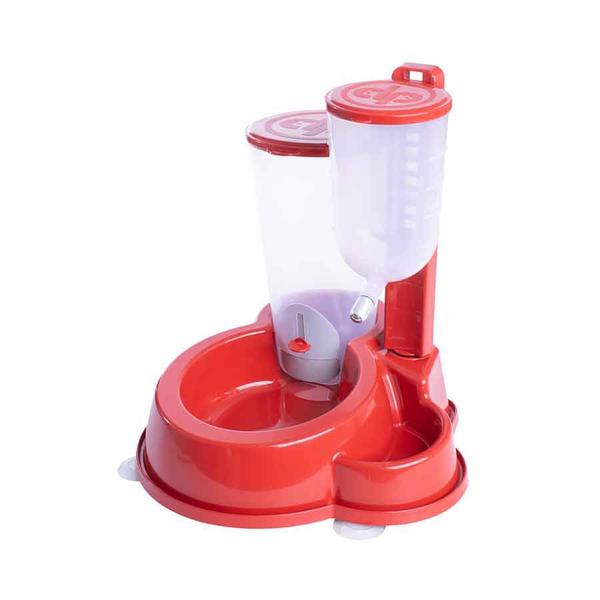 Imagem de Bebedouro DuraPets DuraFeeder Automático Deluxe Vermelho para Cães e Gatos 1 Litro