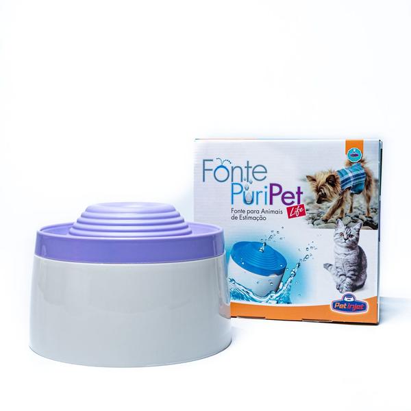 Imagem de Bebedouro fonte c/ filtro Puripet cães e gatos Lilás 2L 220v