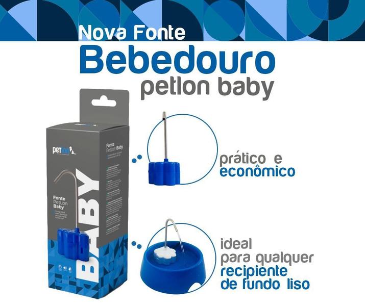 Imagem de Bebedouro Fonte Filtro Automatico Baby Para Cães e Gatos Branco - 220V